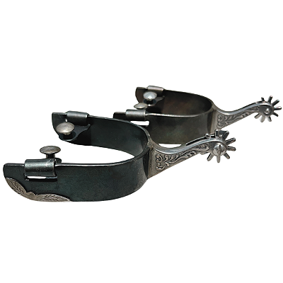 Espora Vinagre Billy 1 ¼” Preta com Detalhe e Roseta 3077 Inox