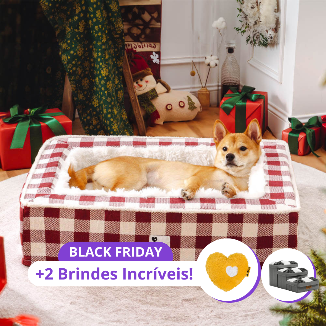 Cama Calmante Ortopédica Festive™ + 2 Brindes Incríveis