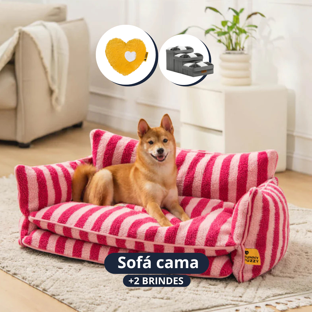[ÚLTIMAS UNIDADES] Sofá Cama Ortopédico Trendy™ - Escadinha Pet + Pelúcia de BRINDE