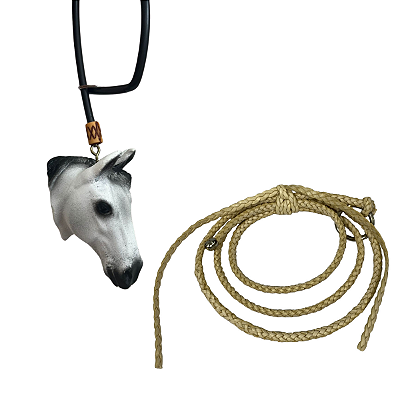 Enfeite De Retrovisor Country Formato De Cavalo Quarto de Milha + Mini Laço